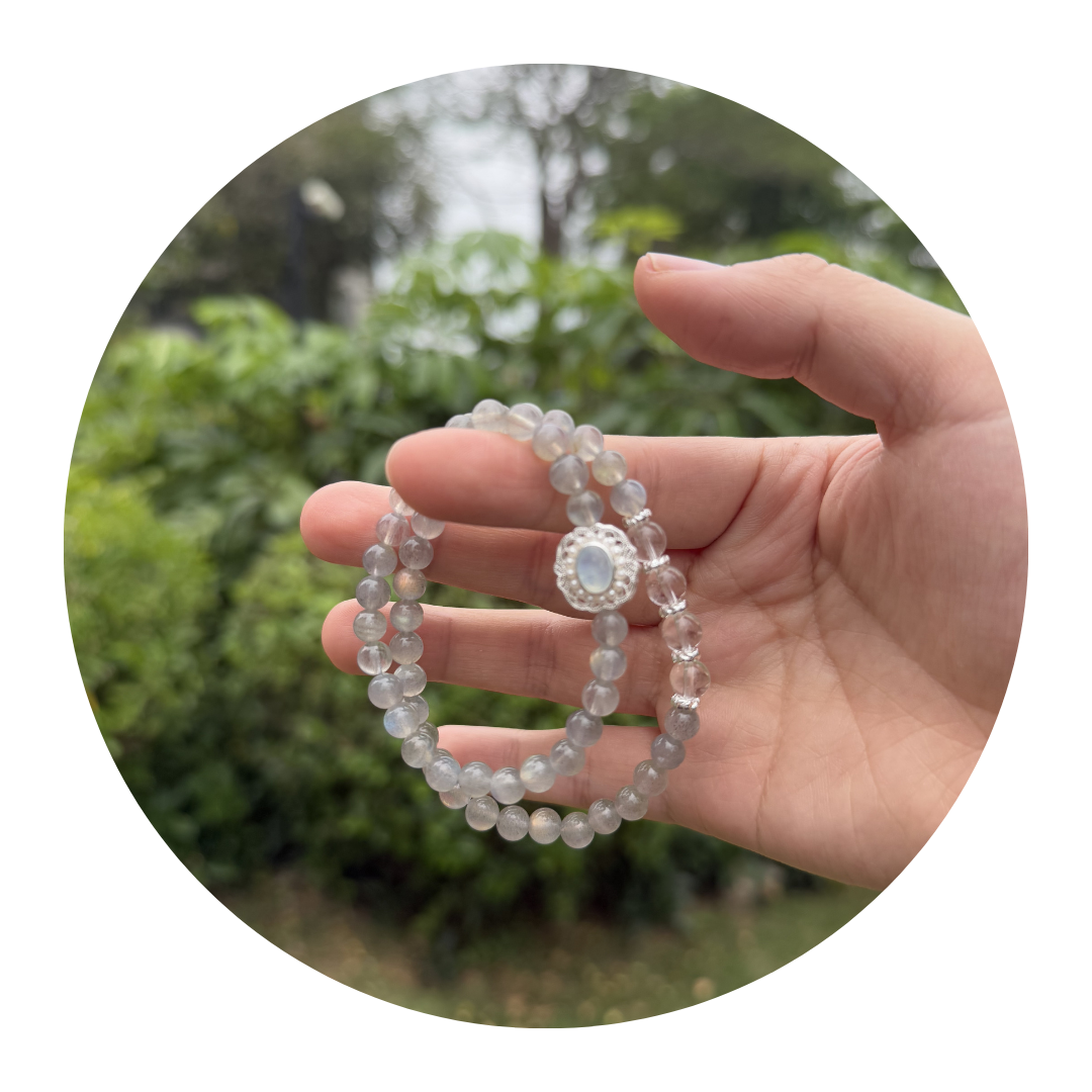 Gray Moonstone DIY Bracelet | Mystical Glow & Spiritual Protection