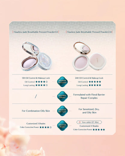 Flawless Jade Breathable Color Correcting Pressed Powder