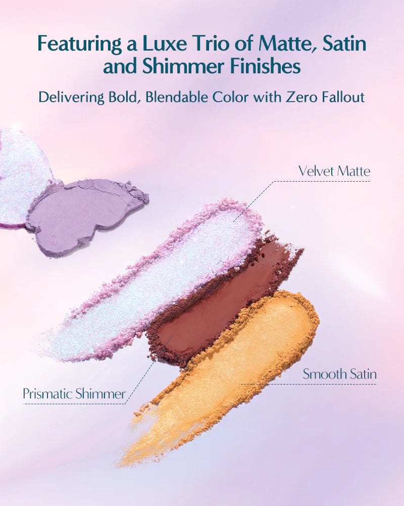 Butterfly Glitter Quad Eyeshadow Palette