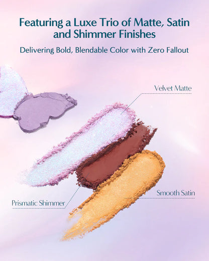 Butterfly Glitter Quad Eyeshadow Palette