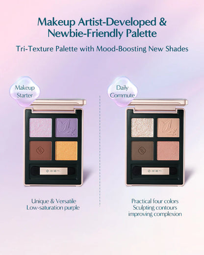 Butterfly Glitter Quad Eyeshadow Palette