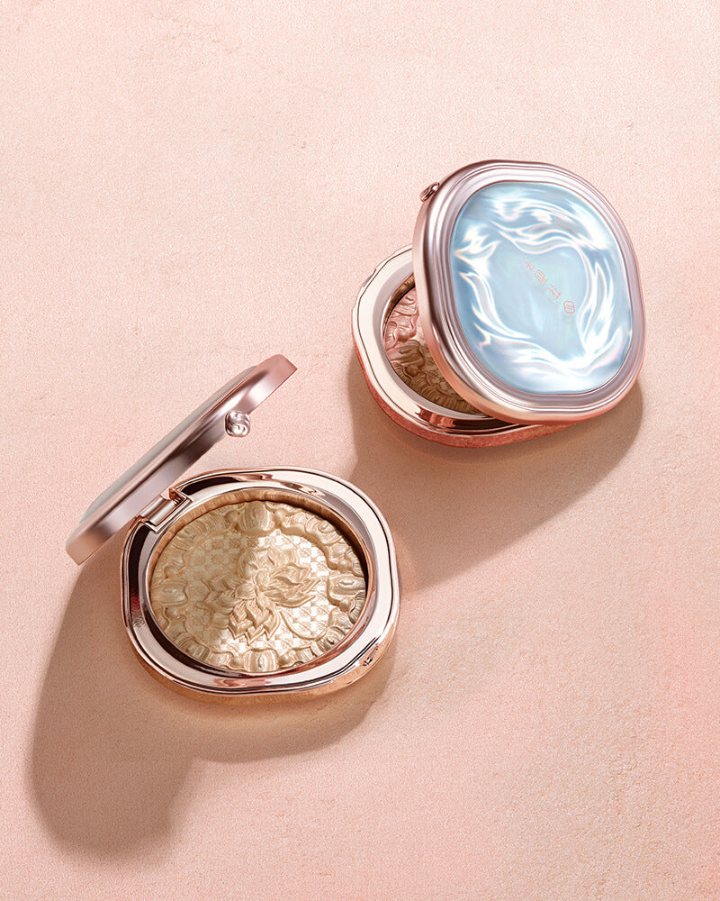[Members Only] Twin-Lotus Relief Luminous Glow Highlighter + Soft Blooming Highlighter Brush