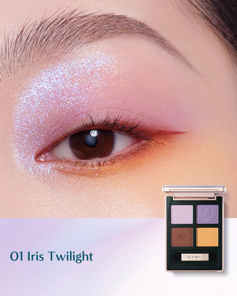 Butterfly Glitter Quad Eyeshadow Palette